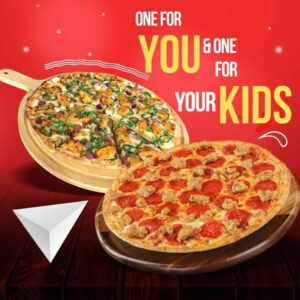 Two pizzas: one for you, one for your kids. Best pizza in El Dorado Hills.
